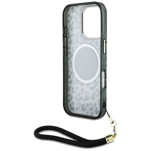 Etui Guess HC IML Leopard Triangle Cord Strap do iPhone 16 Pro MagSafe czar na Arena.pl