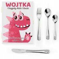 Prezent na CHRZEST ROCZEK sztućce z grawerem kolorowy nadruk na pudełku