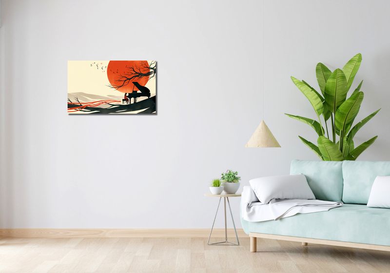 Obraz 70x40cm Pianistka zdjęcie 2