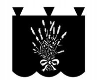 Zazdrostka kuchenna firana LAWENDA ażurowa dekoracja KWIATY szare 35x35