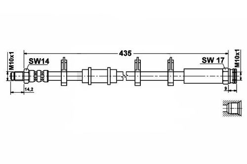 Lancia Thesis - Zestaw Przewodów Hamulcowych Teflonowych W Oplocie Stalowym na Arena.pl