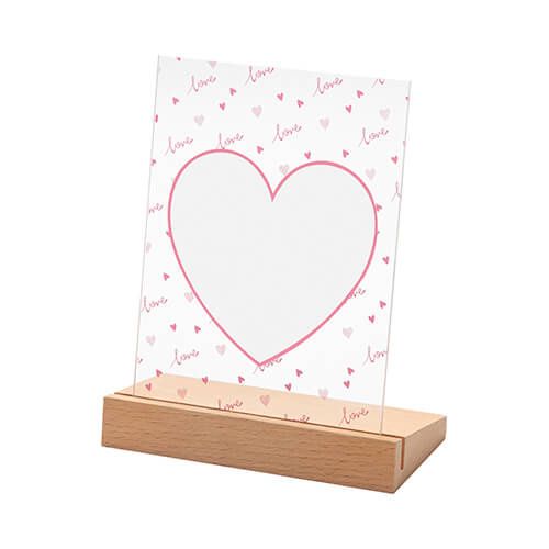 Szklana ramka do sublimacji - 12,7 x 17,8 cm - Red Love na Arena.pl