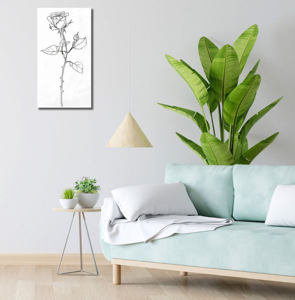 Obraz 30x60cm Kontur Róży zdjęcie 2