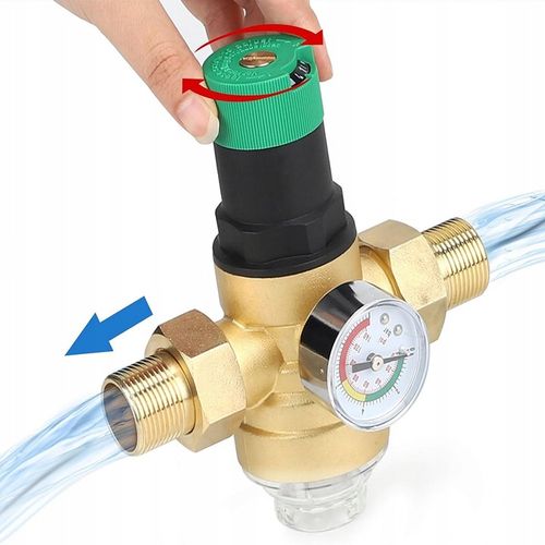 REDUKTOR CIŚNIENIA WODY MOSIĘŻNY 1" DN25 Z FILTREM I MANOMETREM 3/4 na Arena.pl