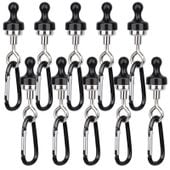 Haczyki Magnetyczne Neodymowe 10 Sztuk Czarne Zestaw Kempingowy Mocne