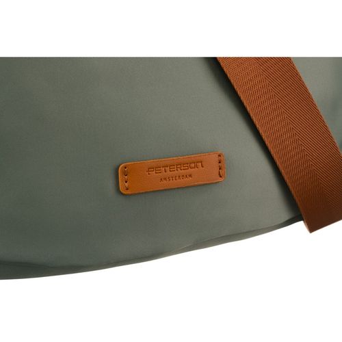 nylonowa listonoszka damska w zielono-brązowym kolorze z zewnętrzną na Arena.pl