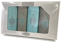 Komplet 4 ręczników Gift 50 70 popiel aqua w6
