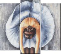 90 80CM OBRAZ T3 ELEM BŁĘKITNA BALETNICA DRUK ŚCIENNY