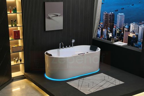 Wirujące dysze Wanna z hydromasażem BZX-675 prostokątna 170cmx850cmx60cm z na Arena.pl