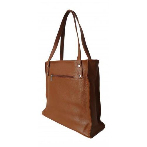 Skórzana Włoska torba na ramię Vera Pelle miękka , pojemna a4 Camel WR365C na Arena.pl