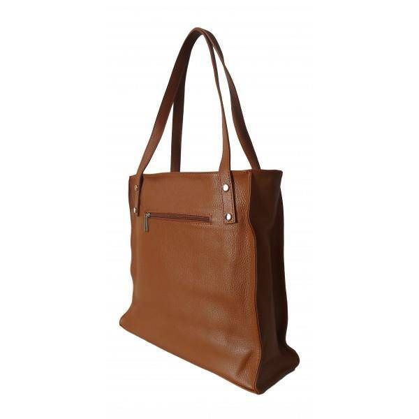 Skórzana Włoska torba na ramię Vera Pelle miękka , pojemna a4 Camel WR365C zdjęcie 3