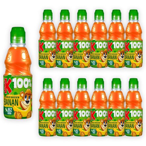 Kubuś 100% Sok banan marchew jabłko 300 ml x 12 sztuk na Arena.pl