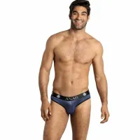 anais men naval slip xl - granatowo-czarne majtki z tiulu, komfortowa guma