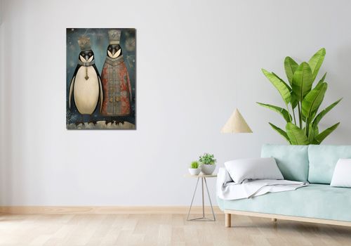 Obraz 60x90cm Królewskie Pingwiny na Arena.pl