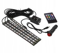 Taśma LED RGB oświetlenie wnętrza auta Listwy 22cm