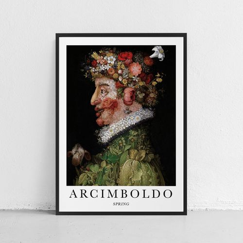 Plakat ramka arcimboldo la primavera 21x30 cm w czarnej ramie na Arena.pl