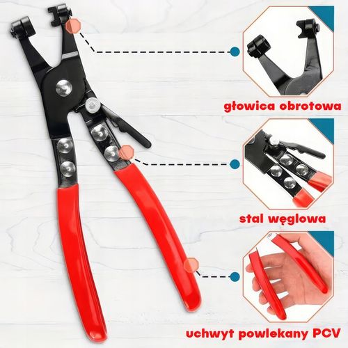 SZCZYPCE DO OPASEK ZACISKOWYCH ROZPRĘŻNYCH PROSTE ZESTAW SZCZYPIEC 2 na Arena.pl