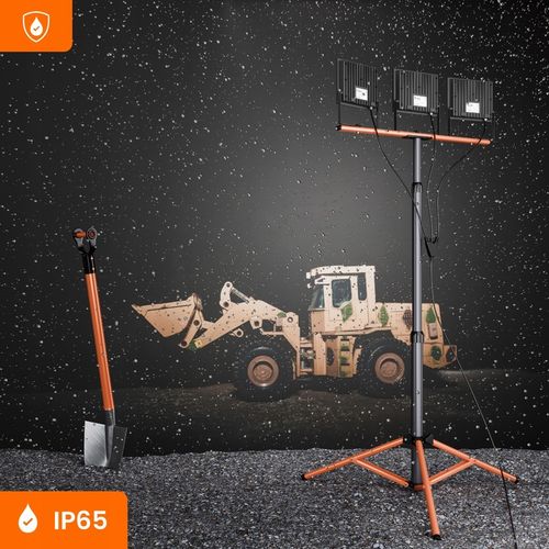 Halogen LED Statyw Budowlany Naświetlacz 3x 100W 33000lm Lampa Na na Arena.pl