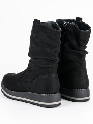 CZARNE BOTKI NA PLATFORMIE Rozmiar - 41 na Arena.pl