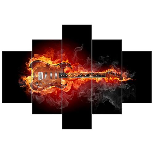Obraz Drukowany 100X70 Płonąca Gitara na Arena.pl