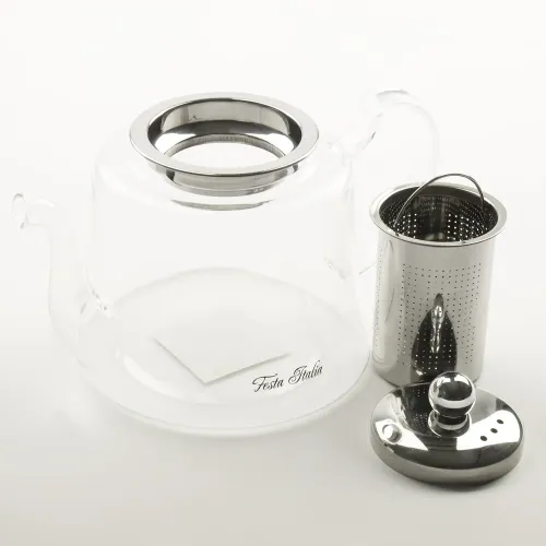 DZBANEK SZKLANY Z STALOWYM ZAPARZACZEM ZAPARZACZ DO HERBATY ZIÓŁ 1200 ML na Arena.pl