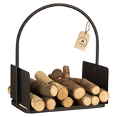 Metalowy stojak kosz na drewno prostokątny