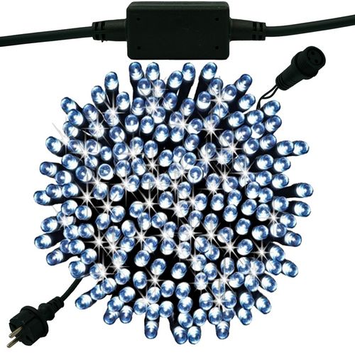 LAMPKI CHOINKOWE 500 LED FLASH BIAŁE ZIMNE GRUBY KABEL STAŁE ŚWIATŁO ZEW. na Arena.pl