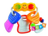 Kolorowa grzechotka świecące kluczyki gryzak 2w1