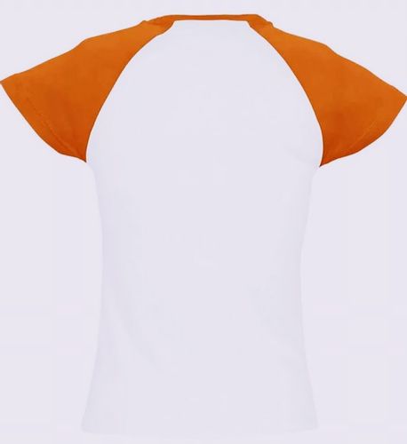 T SHIRT BLUZKA KOSZULKA DAMSKA 2XL BIAŁA Z POMARAŃCZEM BAWEŁNA SOL'S na Arena.pl