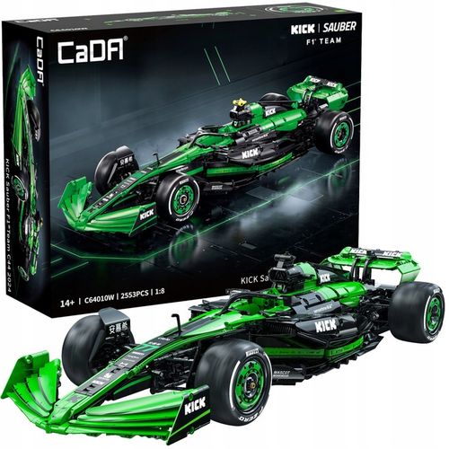 KLOCKI CADA F1 KICK SAUBER TEAM FORMUŁA 1 AUTO WYŚCIGOWE 2553 EL. SKALA 1:8 na Arena.pl