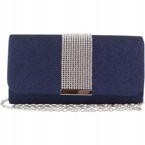Torebka kopertówka wizytowa wieczorowa granatowa na Arena.pl