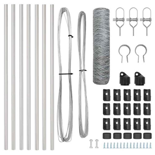 Ogrodzenie z słupkami Srebrny 0.6 x 10 m Stal pokryta PCV na Arena.pl