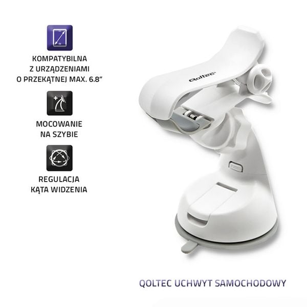 Qoltec Uchwyt samochodowy max. 6.8" zdjęcie 3