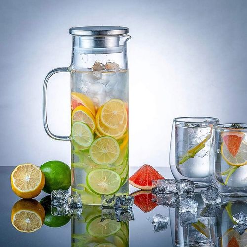 DZBANEK SZKLANY 1,5 L Z POKRYWKĄ SITKIEM ŻAROODPORNY DO HERBATY KAWY NAPOJE na Arena.pl