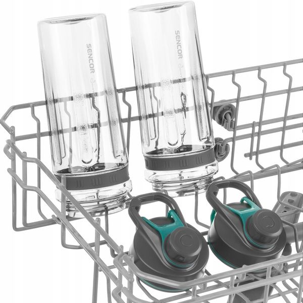 Blender kielichowy do smoothie 800W 2x0,6L turkus tritan Sencor SBL 7171GR zdjęcie 16
