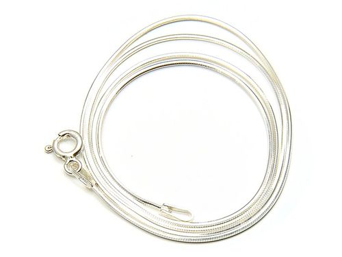 Srebrny Łańcuszek Srebro 925 Mocna Żmijka Żyłka Linka 45 cm Woreczek na Arena.pl