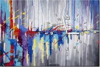 60CM 40CM ZEGAR OBRAZ ABSTRAKCYJNY WODOSPAD DRUK PŁÓTNO RAMA