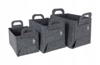 Kosze/ organizery filcowe 3 szt. Barnsbury 3 rozmiary Bo-Camp