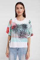 Desigual top bluzka t-shirt z frędzlami honolulu 38 M B97