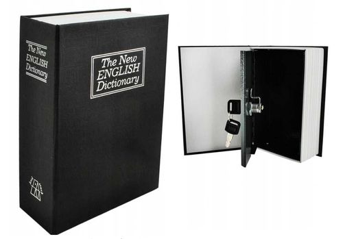 sejf - kasetka ukryta w książce 24x15,5x5,5cm na Arena.pl