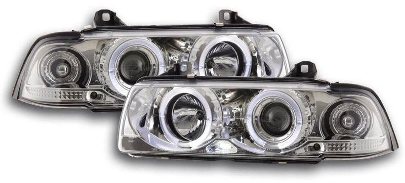 Lampy Reflektory BMW E36 SEDAN SOCZEWKA RINGI zdjęcie 1