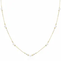 DELIKATNY POZŁACANY SREBRNY NASZYJNIK GWIAZD CHOKER KULKI PERŁY PEREŁKI