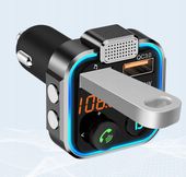TRANSMITER FM BLUETOOTH SZYBKA ŁADOWARKA QC USB PD