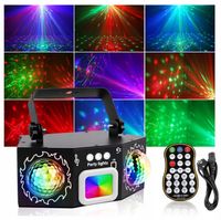 Projektor Laserowy Laser Disco Czujnik Dźwięku Pilot Rgb Disco Light Dj Led