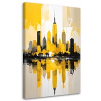 Obraz do salonu sypialni biura, Miasto Budynki Architektura żółty
