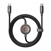 Kabel Mcdodo 2w1 CA-2580 USB-C + ładowarka Apple Watch 60W 1,5m Czarny