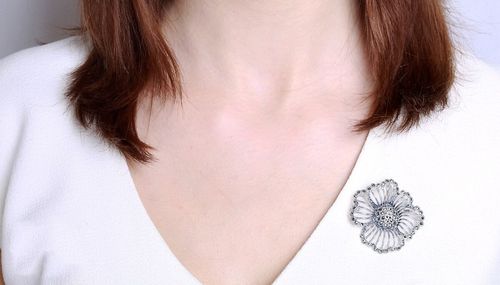 Srebrna broszka RDM2856 - Markazyty na Arena.pl