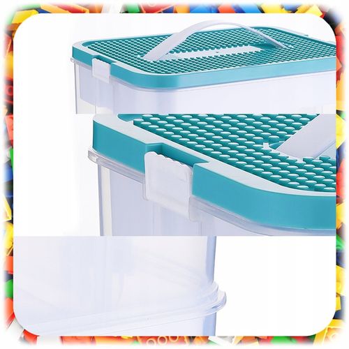 POJEMNIK na Klocki LEGO 4-PIĘTROWY WARSTWOWY ORGANIZER z Przegródkami 24 L na Arena.pl