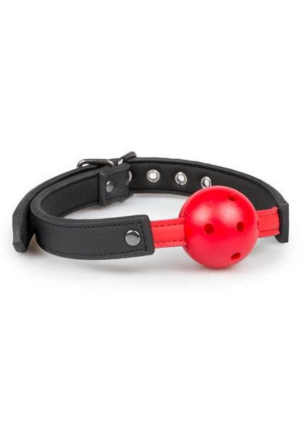Knebel-Ball Gag With Pvc Ball - Red zdjęcie 4