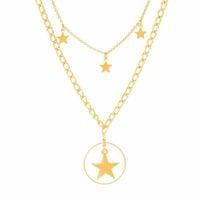 naszyjnik podwójny z gwiazdkami (c21/ten/21au)
